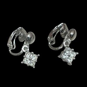 Nina Ricci Silver Clip-On Earrings
